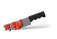 Illustrated bloody knife icon, a Jack the Ripper themed decorative graphic